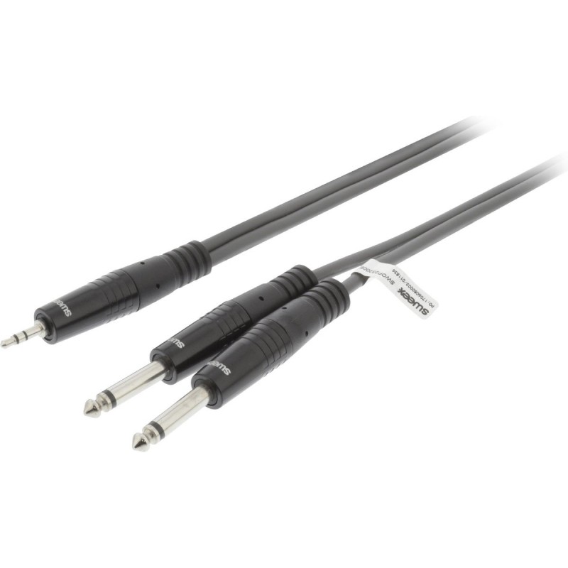 Jack 3.5mm - 2x Jack 6.35mm, 5m