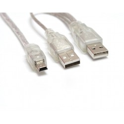 Y-Kabel, 2x USB A + Mini...