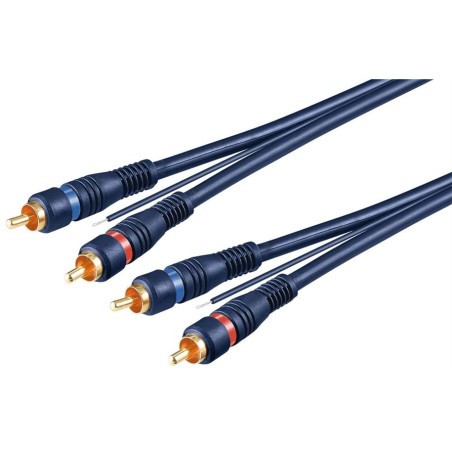 2x RCA - 2x RCA, 5m signaaldraad