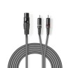 XLR Female - RCA, 3m