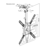 Plafondbeugel 23-55", max 20kg