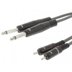 2x Jack 6.35mm - 2x RCA, 5m