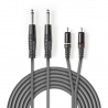 2x Jack 6.35mm - 2x RCA, 5m