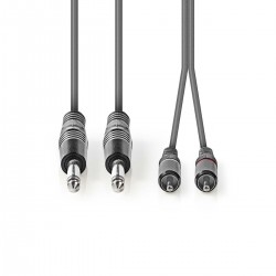 2x Jack 6.35mm - 2x RCA, 5m