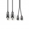 2x Jack 6.35mm - 2x RCA, 5m