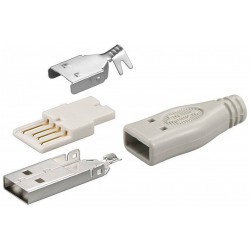 USB A plug - soldeerbaar